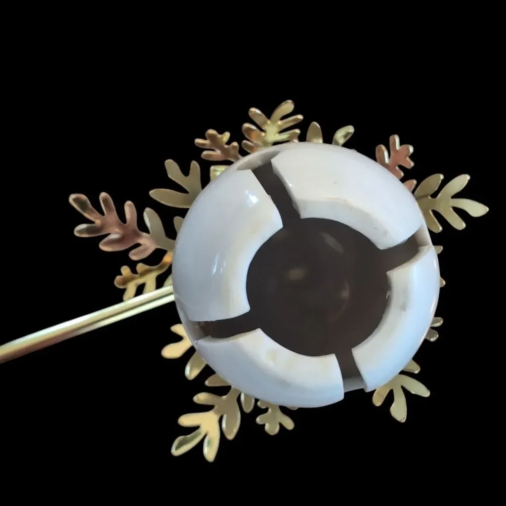 Dept 56 Vintage Porcelain Sleigh Bell Candle Snuffer 90s